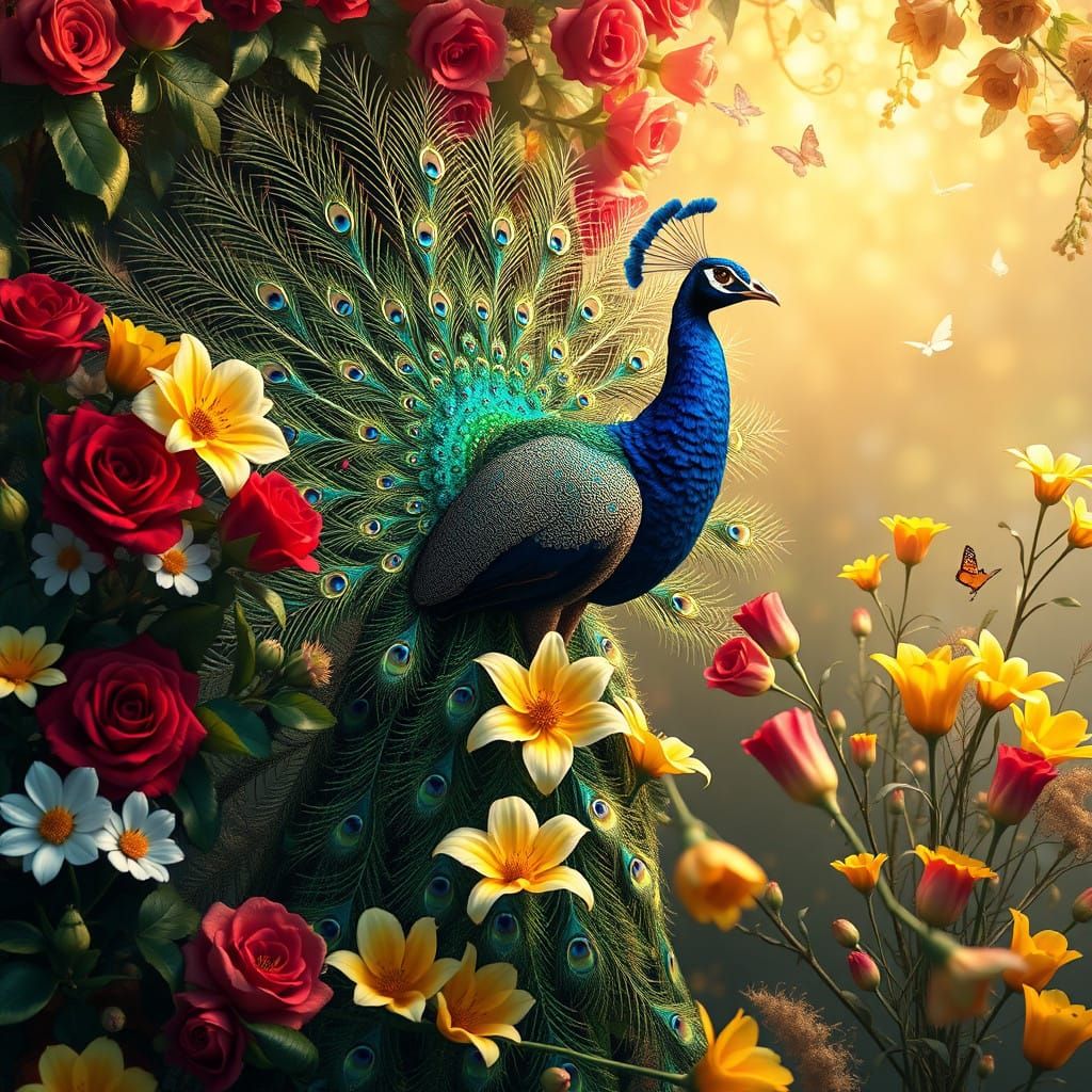 A Magnificent Peacock  by @DHAFFIAN