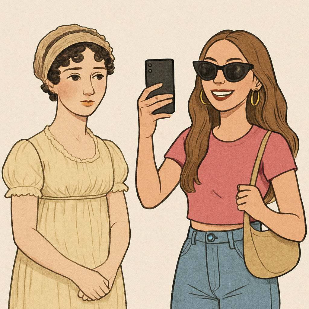 A digital illustration: the lady on the left side is from a ...