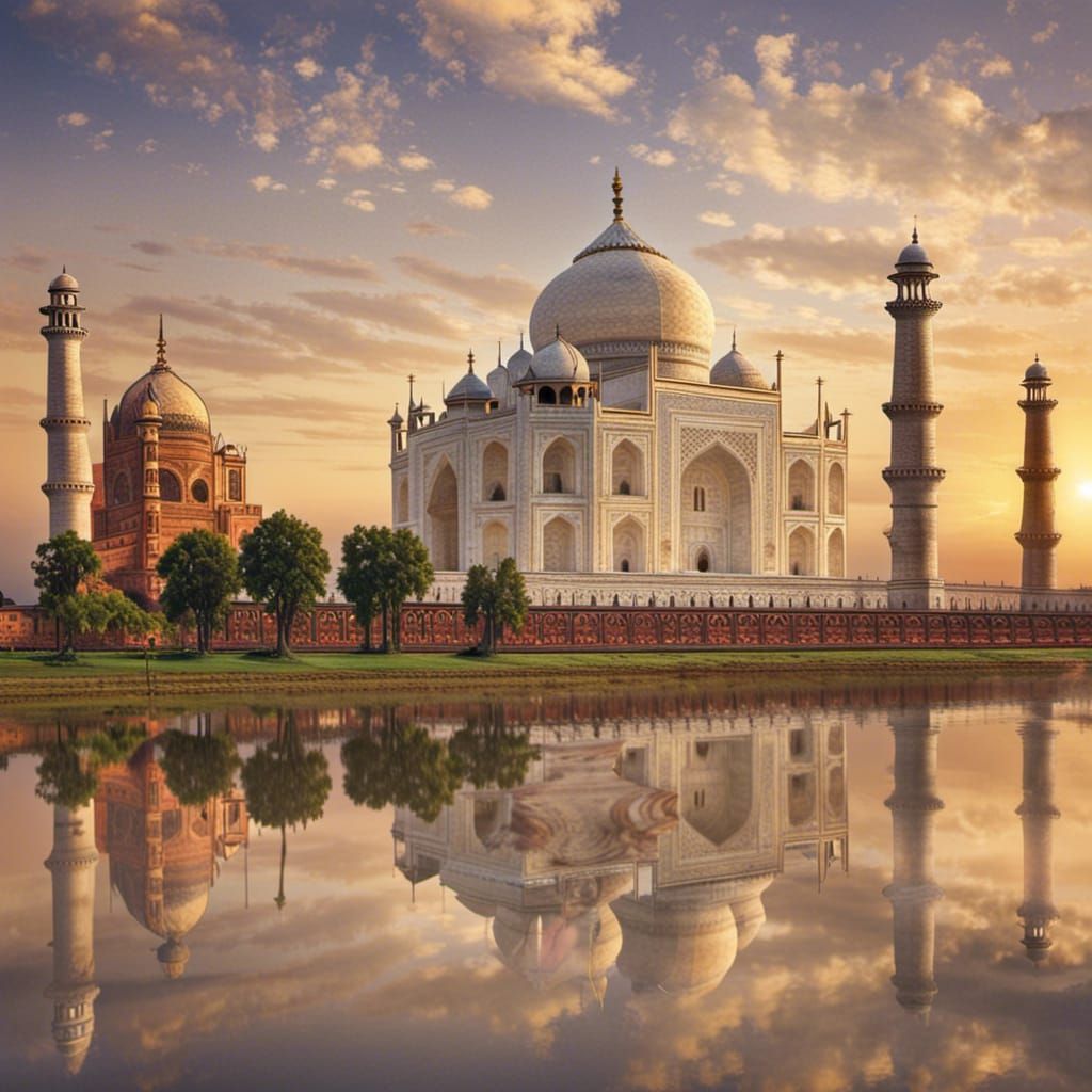 "Taj Mahal" one of the Seven Wonders of the World  by @Creative Digital Artist