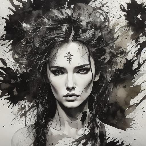 <lora:angelorfairy:1.0> portrait view , realistic fairy in the style of ai.exhibitionist, long fuzzy curly random hair , arcane rune symbols...