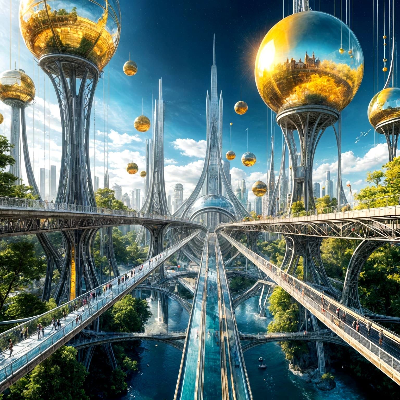 Futuristische Glasbrücke  by @EHACKMANN 