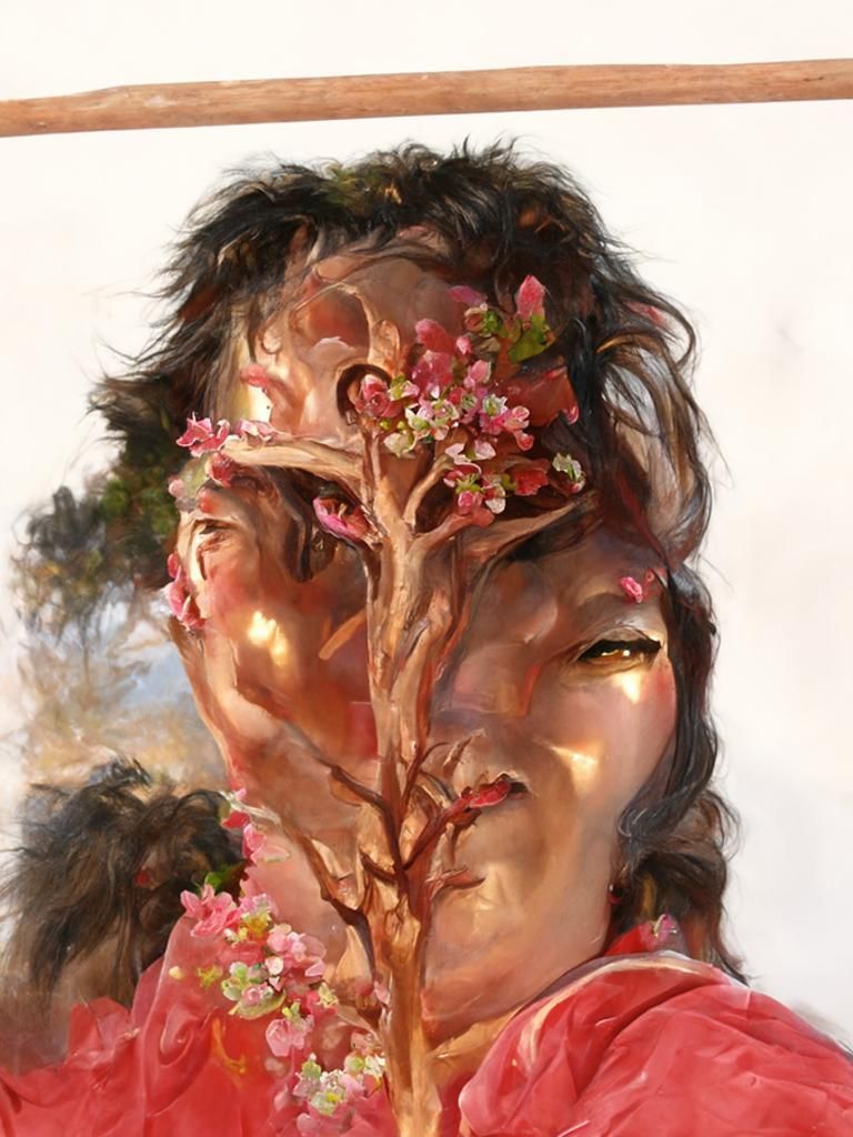 A cherry blossom tree deity