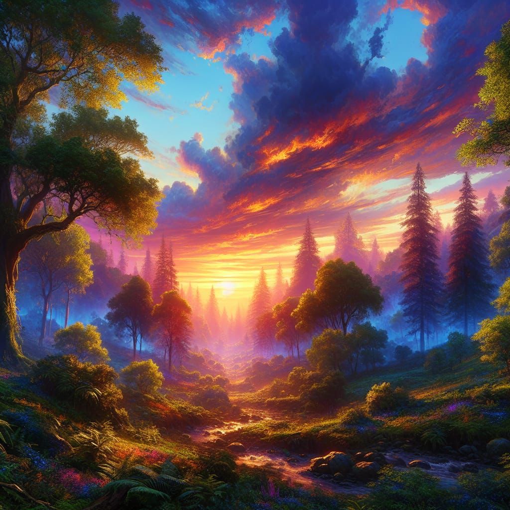 Forest Sunset  by @James Serpha