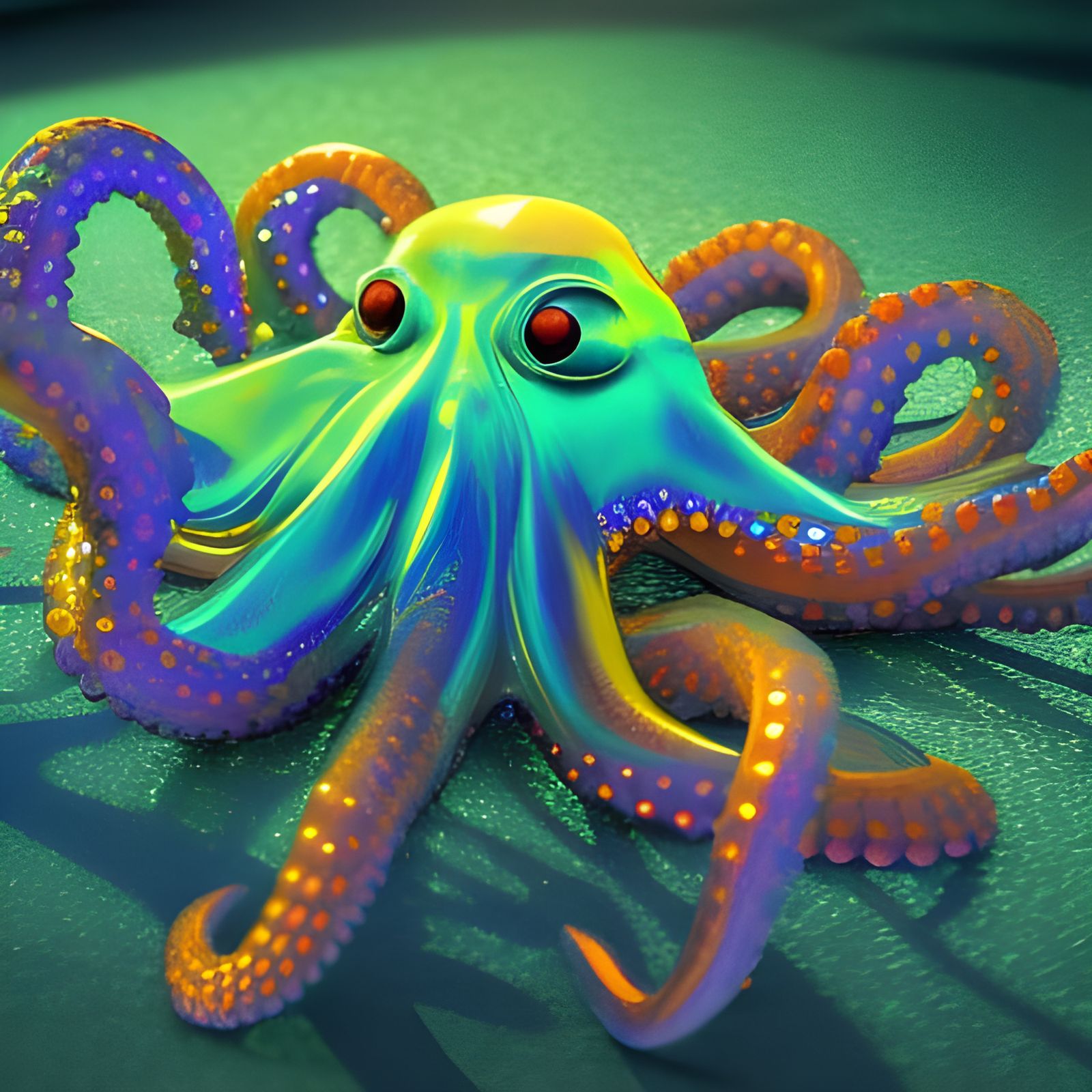 Holographic octopus - AI Generated Artwork - NightCafe Creator