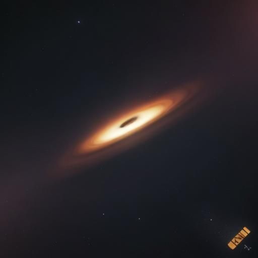 Use quantum physics to create a realistic image of a black h...