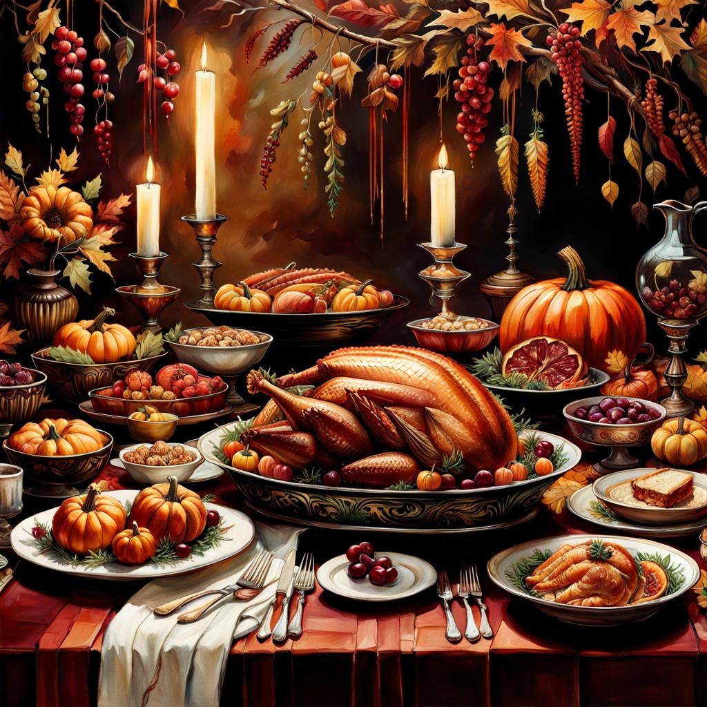 Thanksgiving Feast  by @Jko88