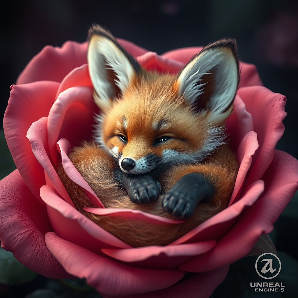 Cute Baby Fox  by @Melanie