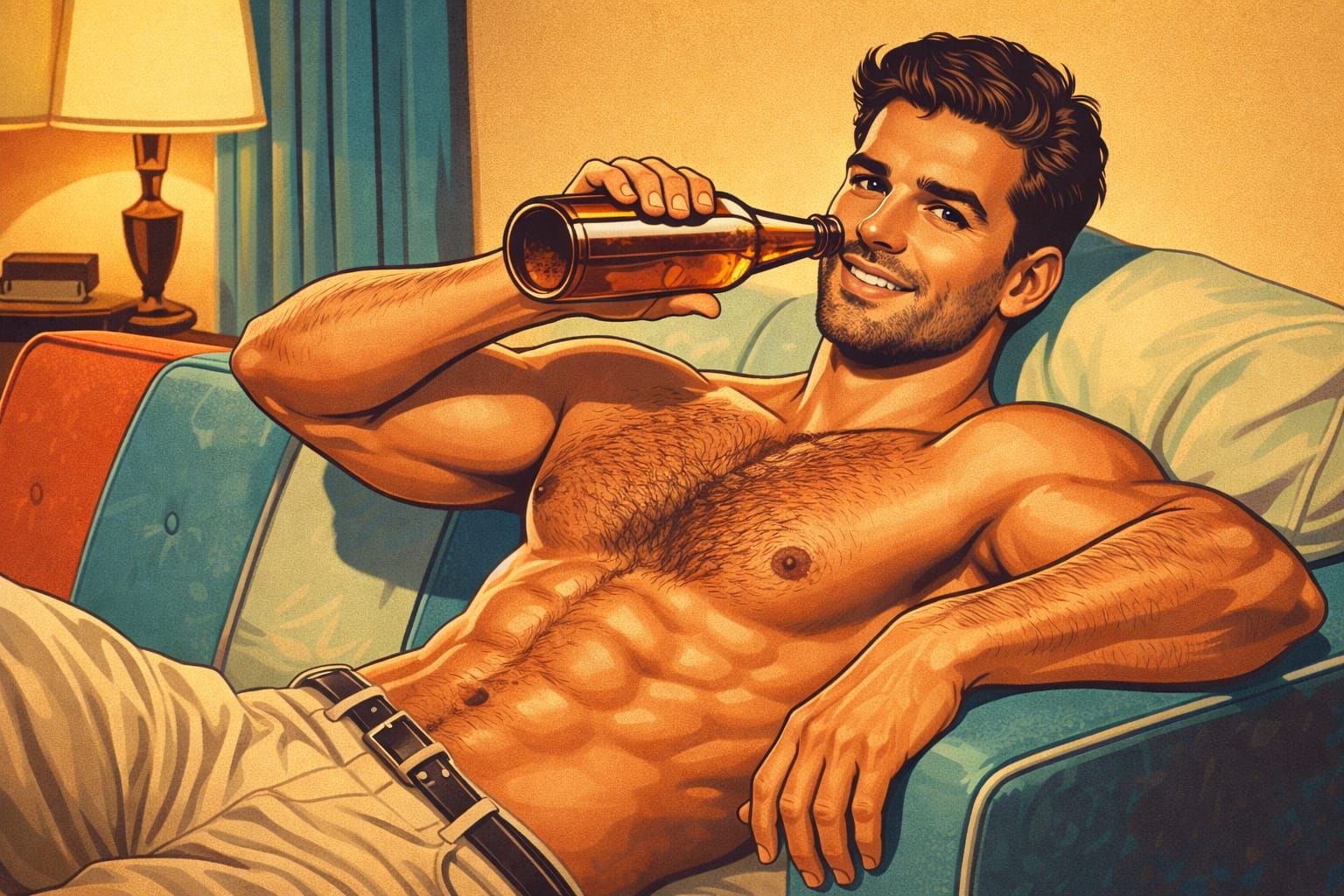 Pin-up art: Mid-century modern vibe