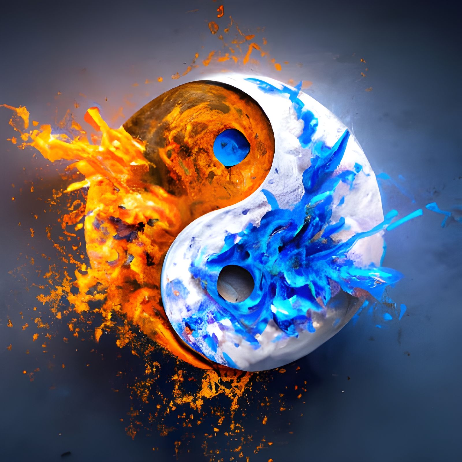 Fire and Water Yin Yang   by @Elise Edmonds
