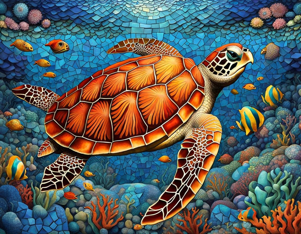 Sea Turtle Mosaic
