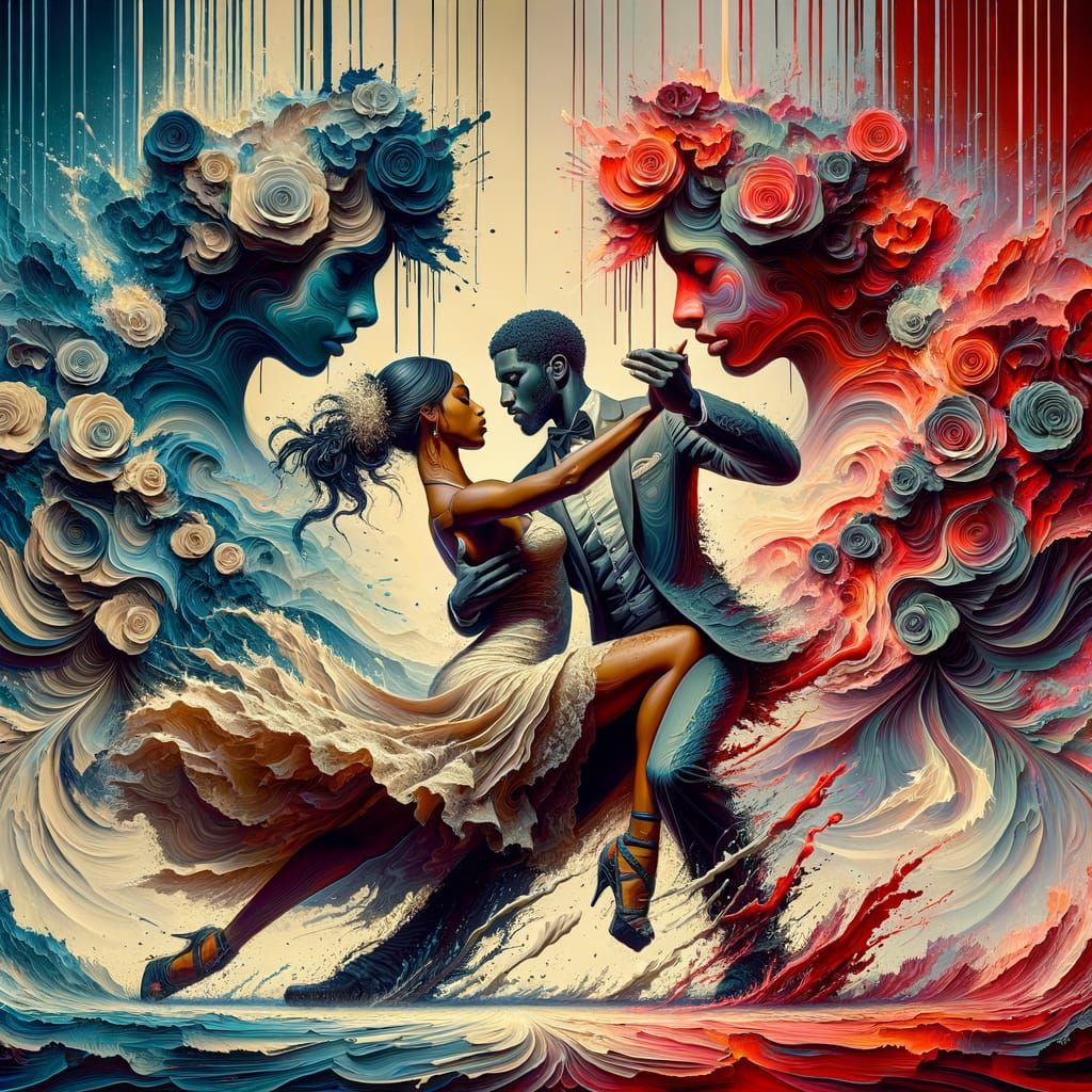a romantic couple dancing the tango bridal wreaths optical i...