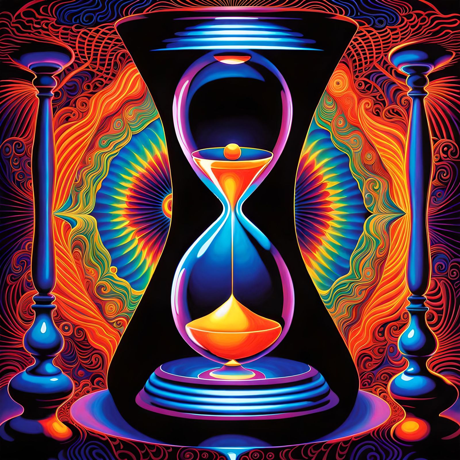 Psychedelic Hourglass Album Cover (V) - AI Generated Artwork ...