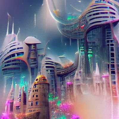 Sci-fi fantasy city