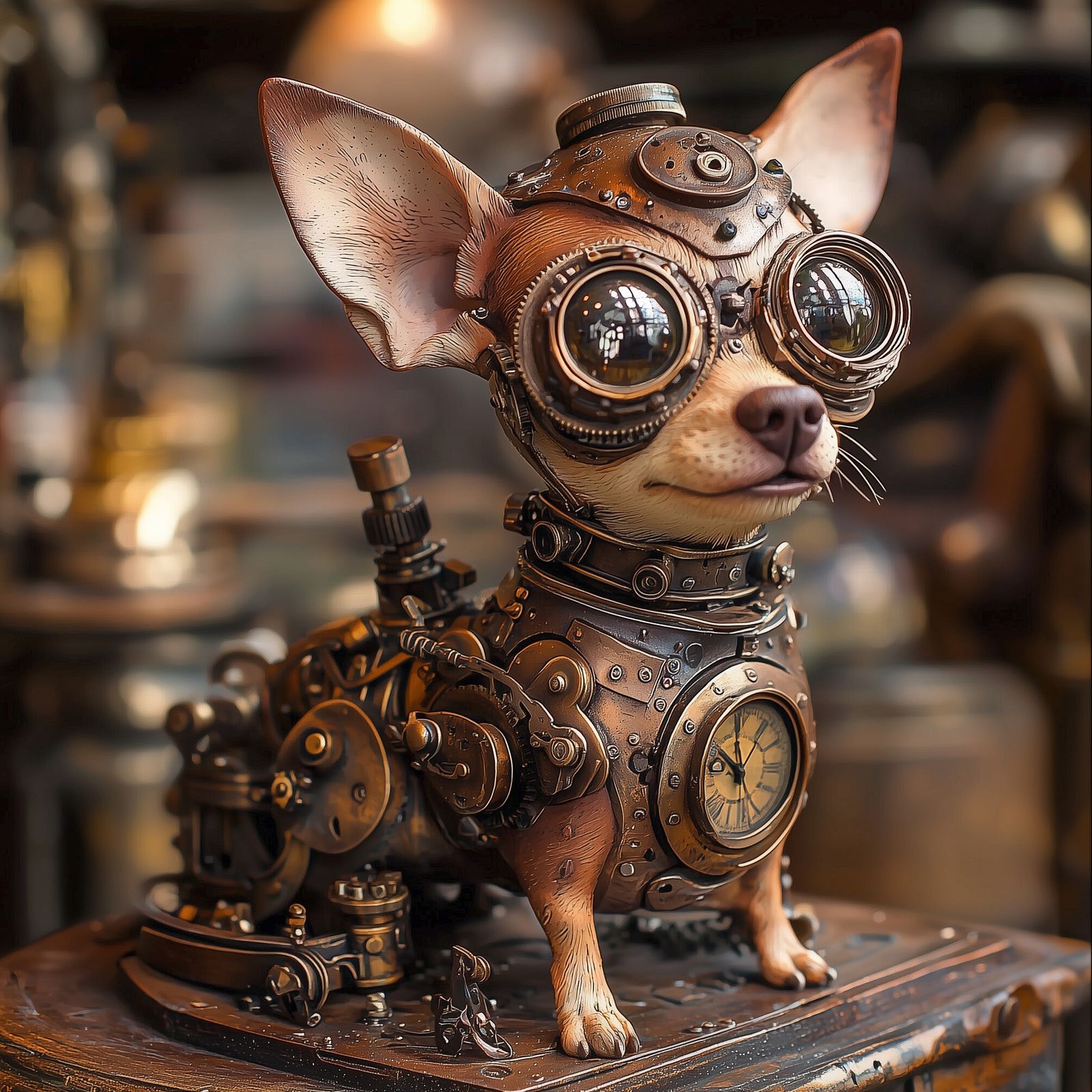 Steampunk Mechanical Chihuahua