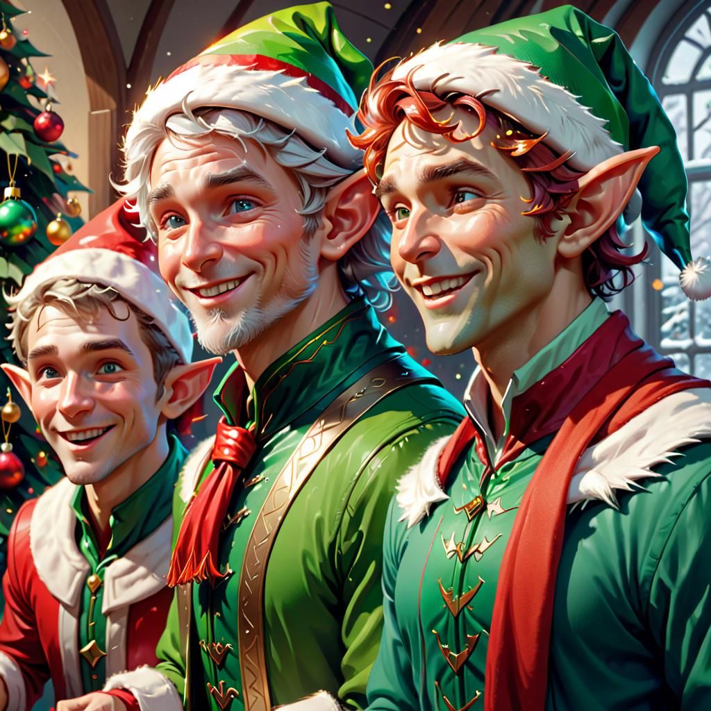 Christmas Elves: The Joy of Noel - AI Generated Artwork - NightCafe Creator