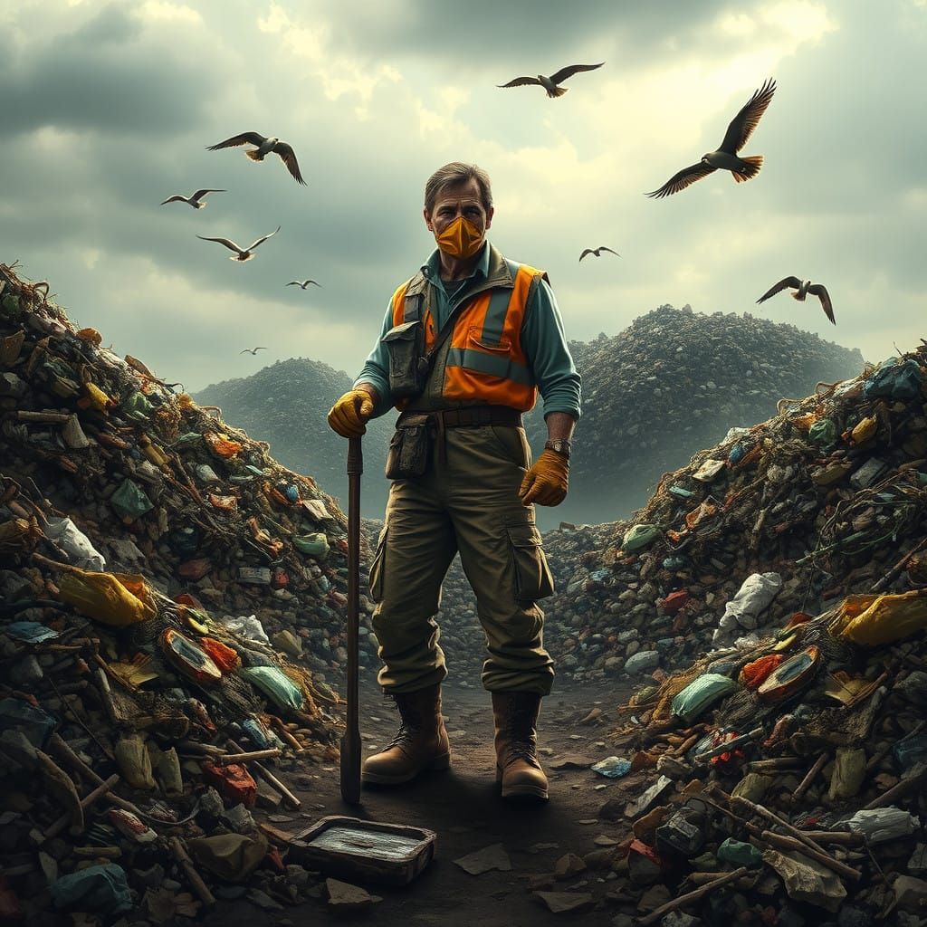 Landfill worker  by @MrEbano