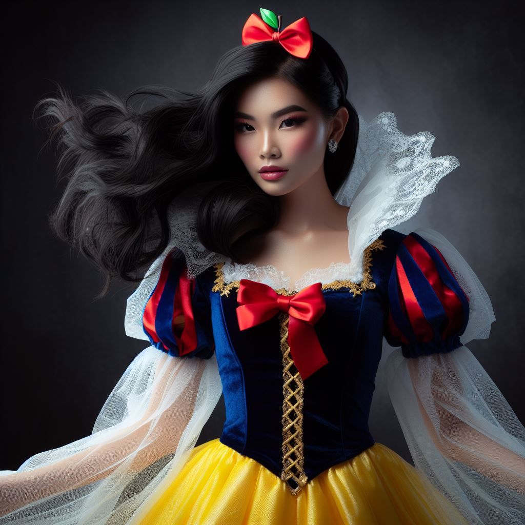 Mulan Wearing Snow White's Dress
