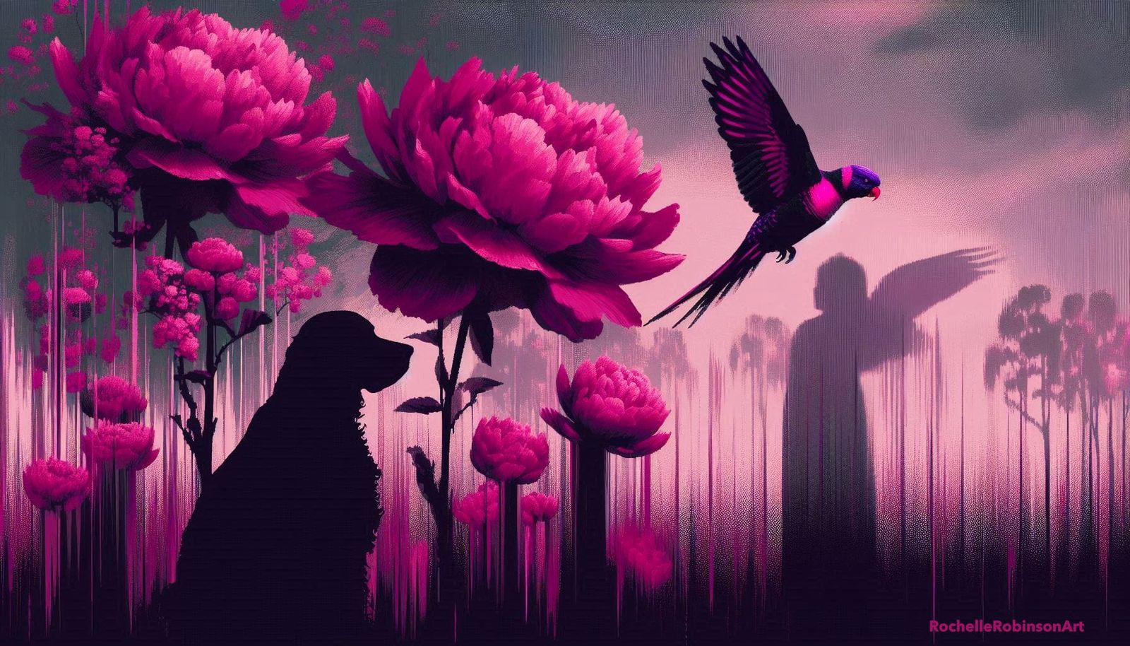 Mel - Black and Magenta