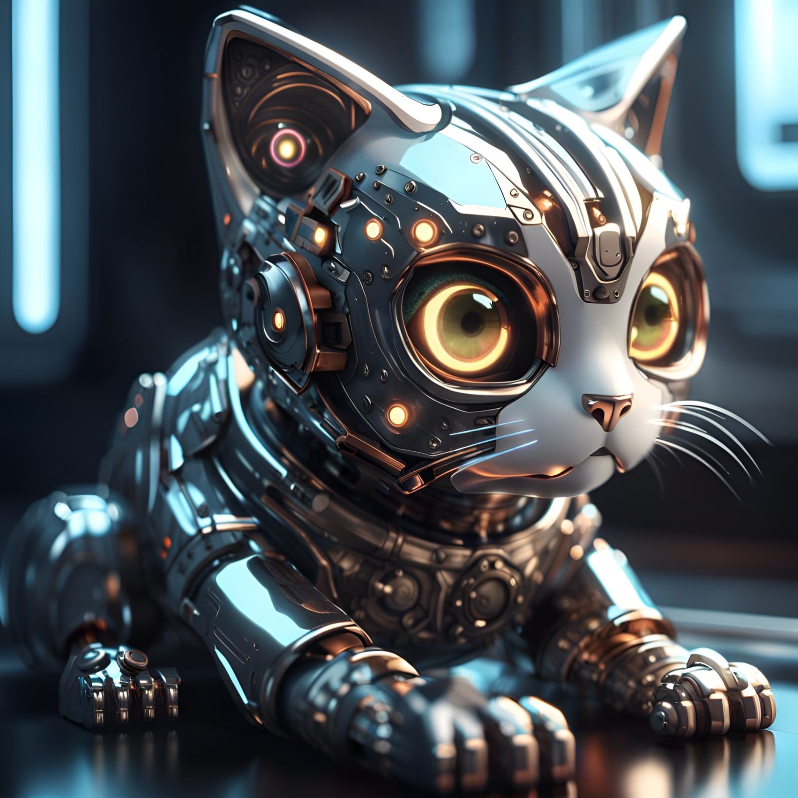 Cyber Cat  by @mike 