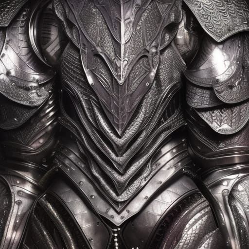 Dragon scales on a suit of armour ...