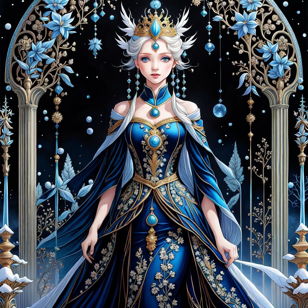 Cute Snow Queen - AI Generated Artwork - NightCafe Creator