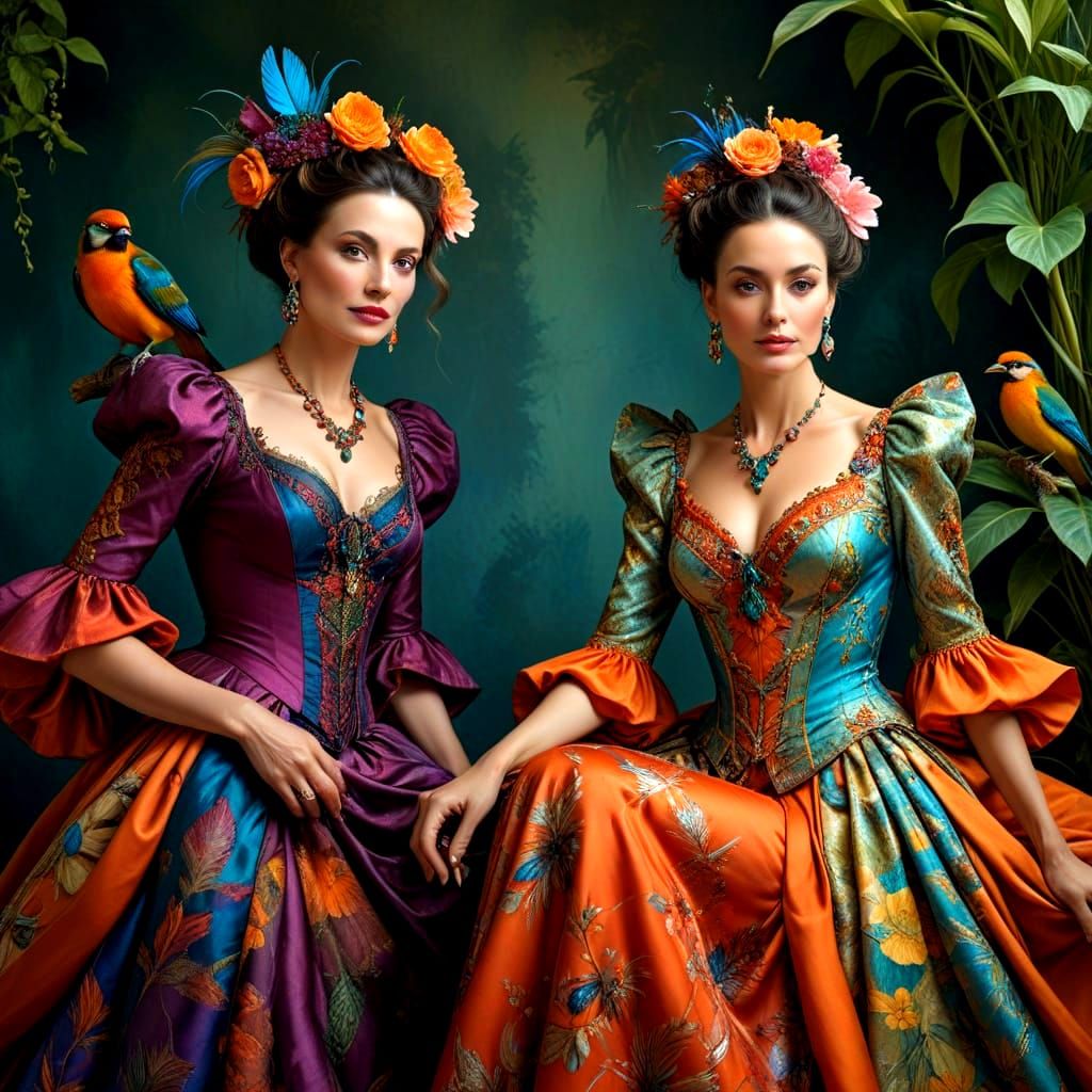 Surreal Elegant Ladies in Photorealistic Landscapes