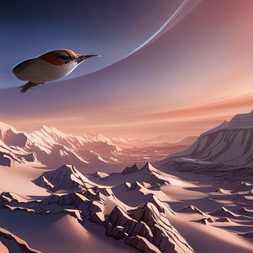 Sparrow Moebius hyperdetailed volumetric lighting movie post...