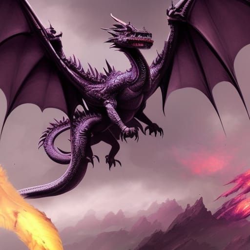 Epic purple dragon - AI Generated Artwork - NightCafe Creator