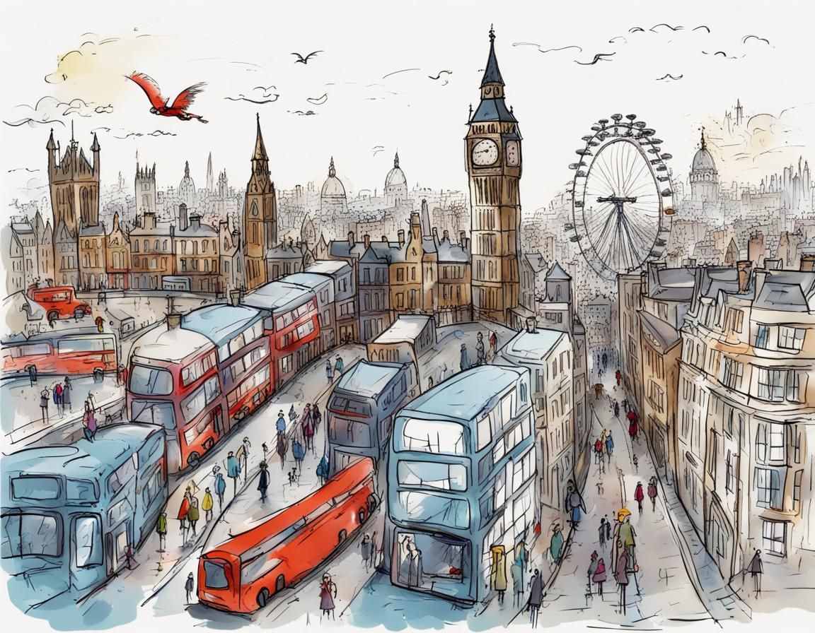 Amazing London cityview - AI Generated Artwork - NightCafe Creator