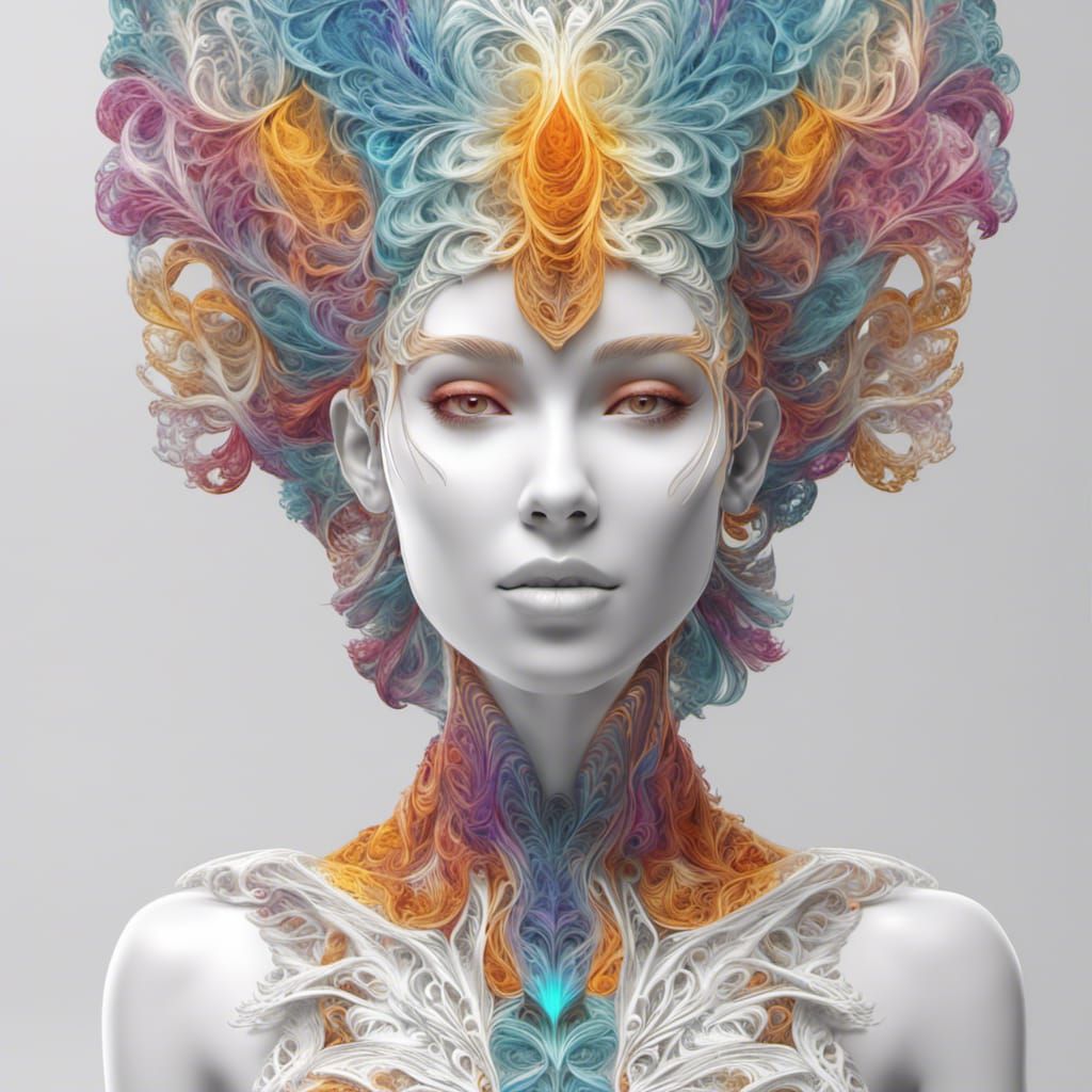 Fractal Woman 2 - AI Generated Artwork - NightCafe Creator