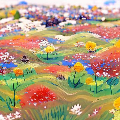 Beautiful flower meadow