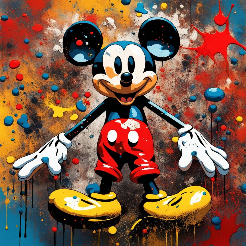 Abstract interpretation of Mickey Mouse - AI Generated Artwork ...