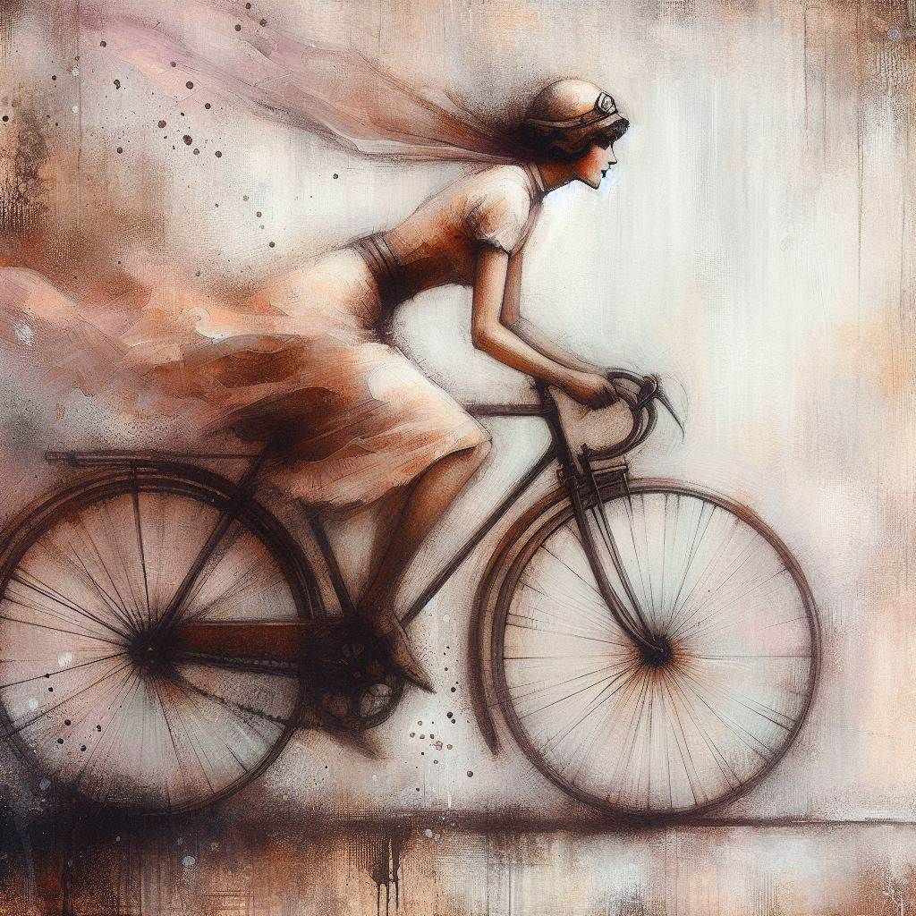 Vintage cyclist  by @Appache