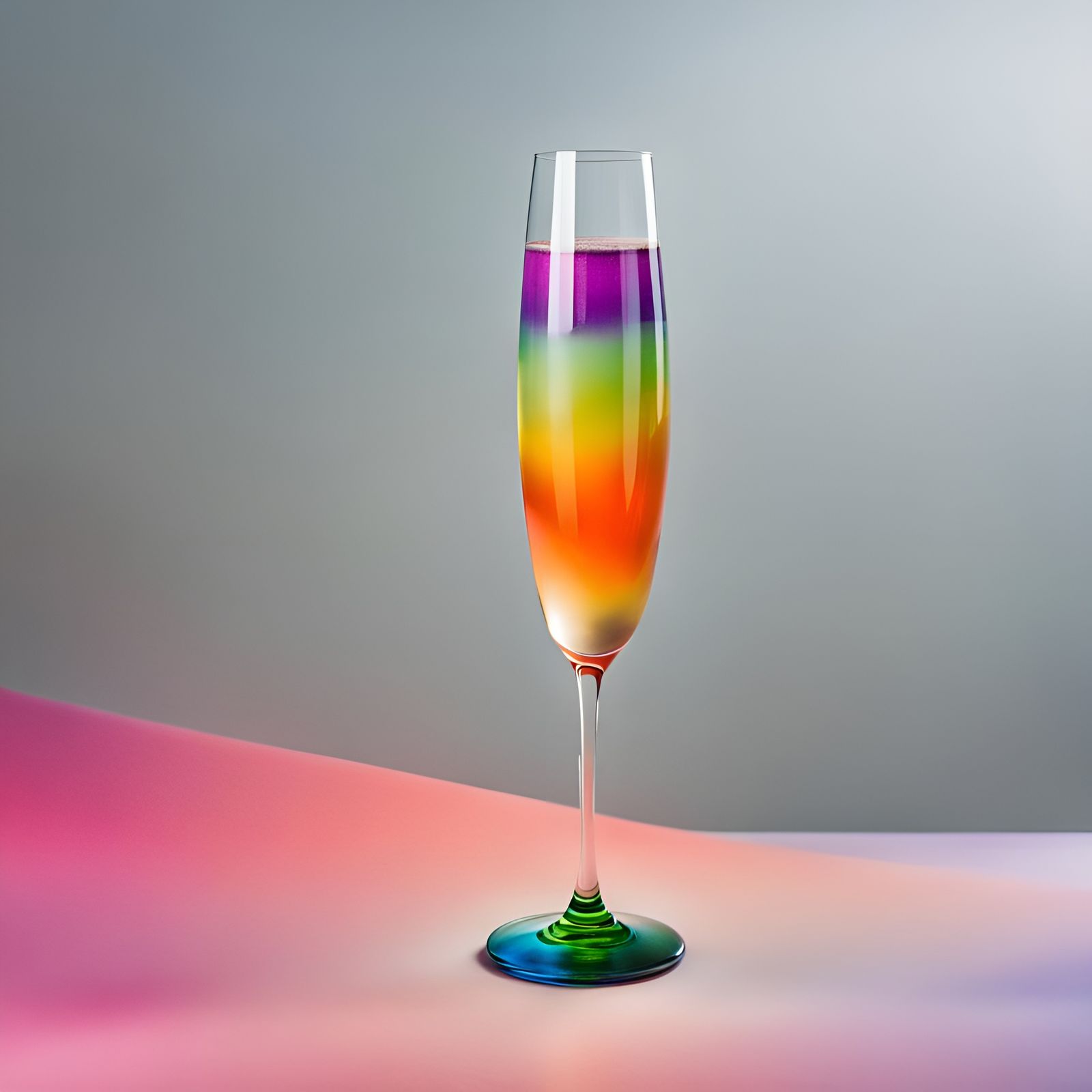 Rainbow champagne