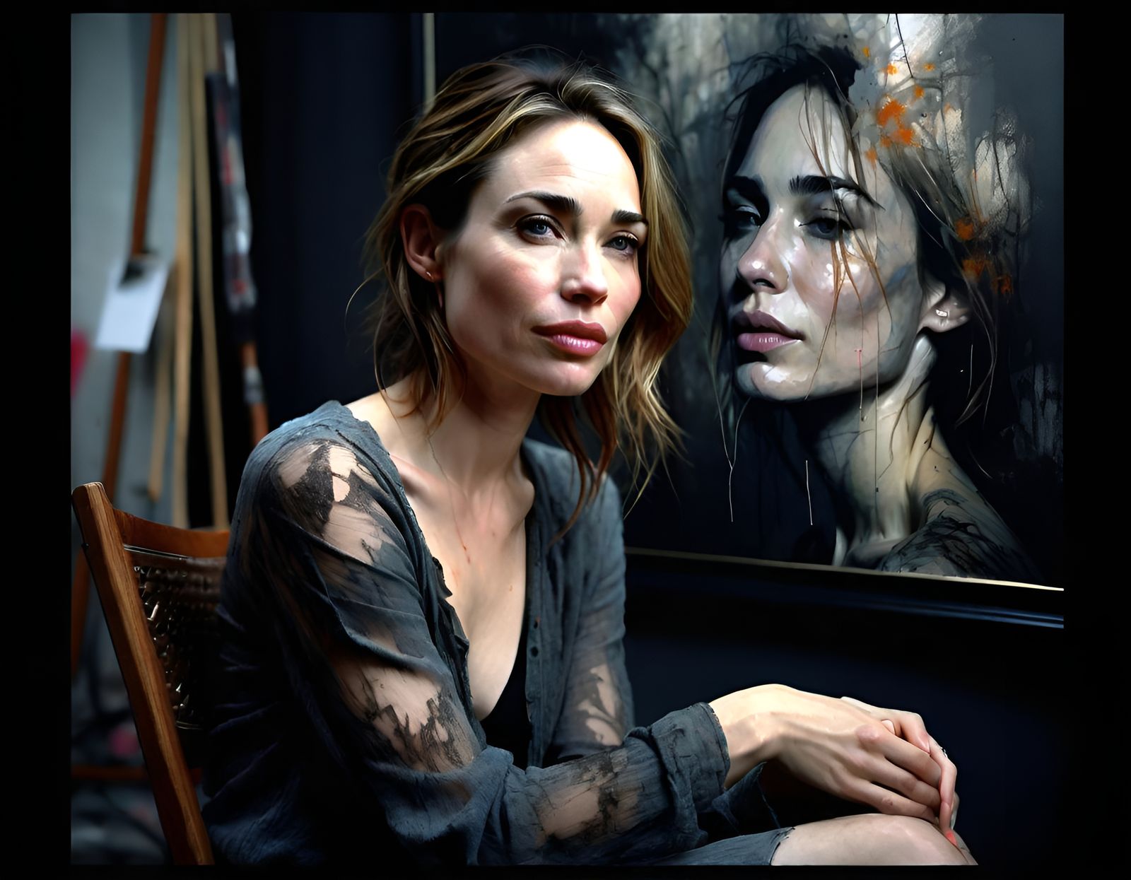 Portrait of Claire Forlani - AI Generated Artwork - NightCafe Creator