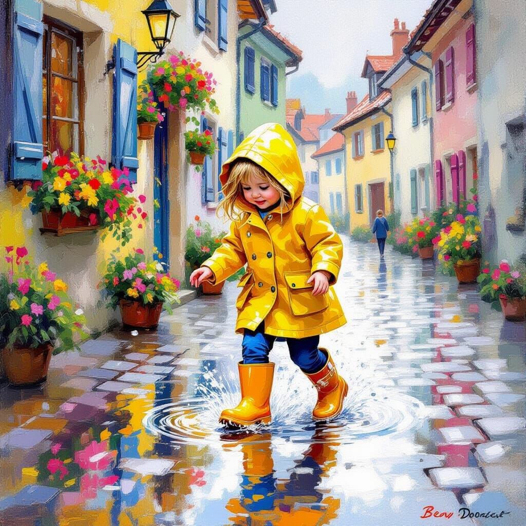 Yellow Raincoat Joy  by @ShadowPulse