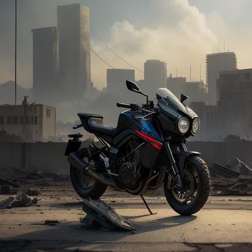Human resistance motorbike 2 AI Generated Artwork NightCafe Creator