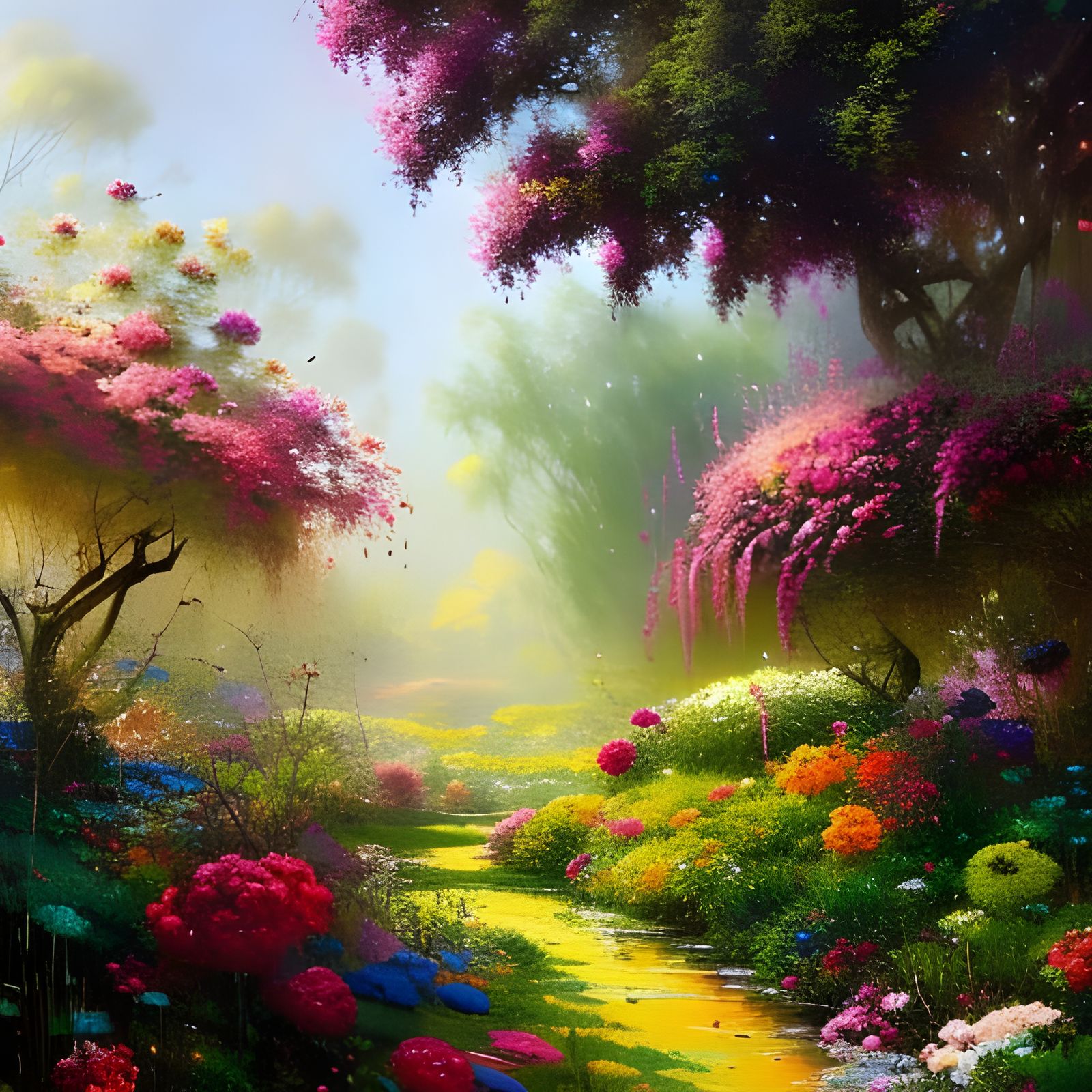 Beautiful Garden - Ai Generated Artwork - Nightcafe Creator