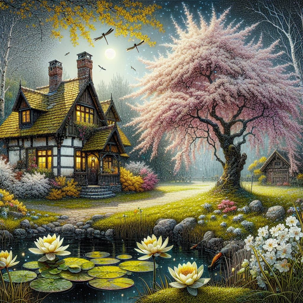  old cottage by a small lake   by @Angelika