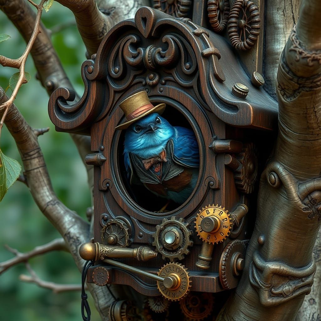 Steampunk Bluebird  by @Kari