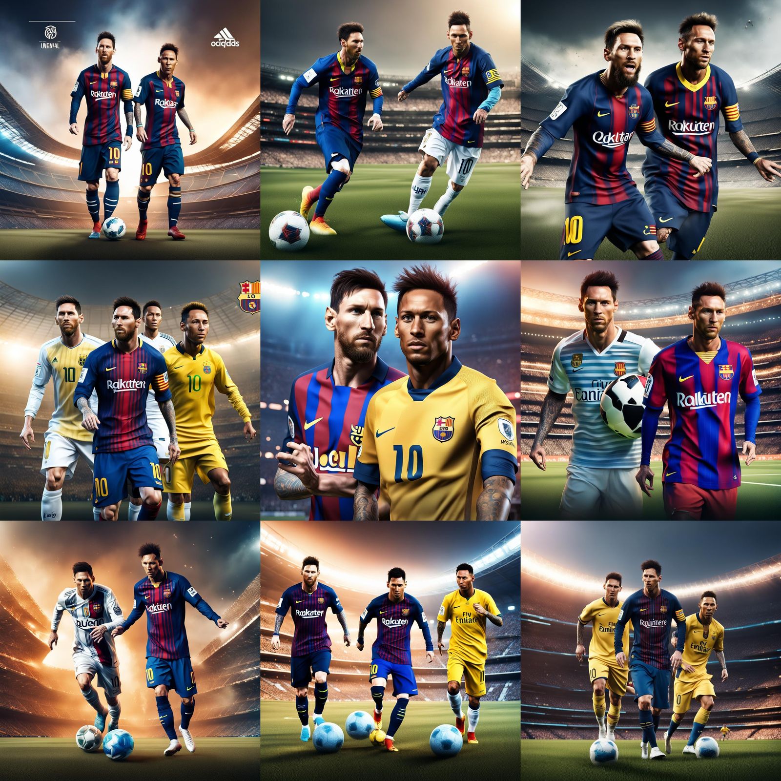 Messi ronaldo and neymar