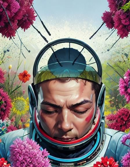 <lora:EGO v1:1.0> Astronaut garden