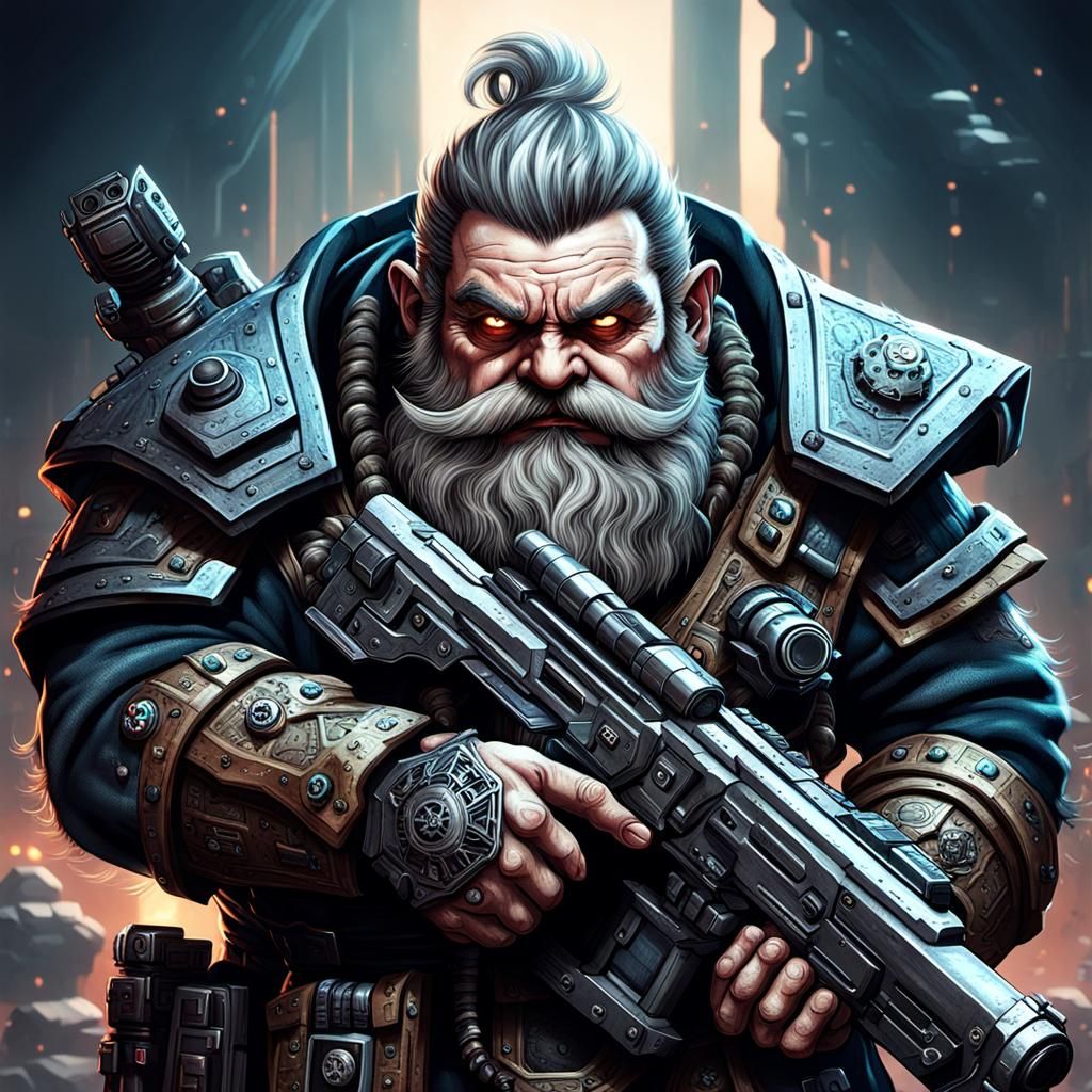 Sci-fi horror dwarf   by @Mommakuma