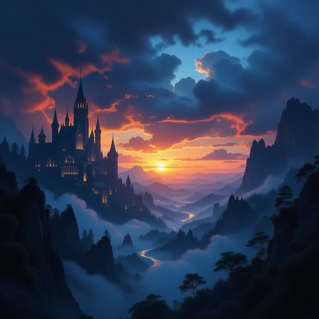 High fantasy epic horror vampire birthday party, bloody, exciting, horror, scenic vampire lair, high detail, high quality, correct anatomy, ...