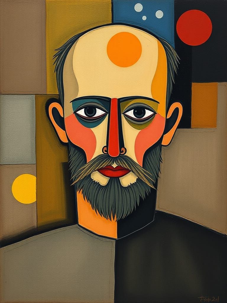 Abstract Portrait in Vibrant Colors