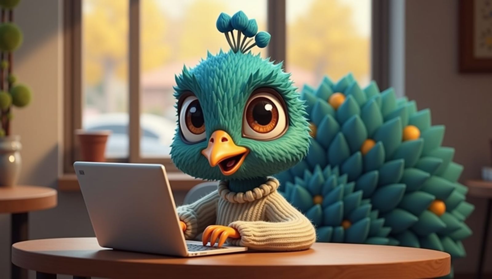 Work-From-Home Peacock