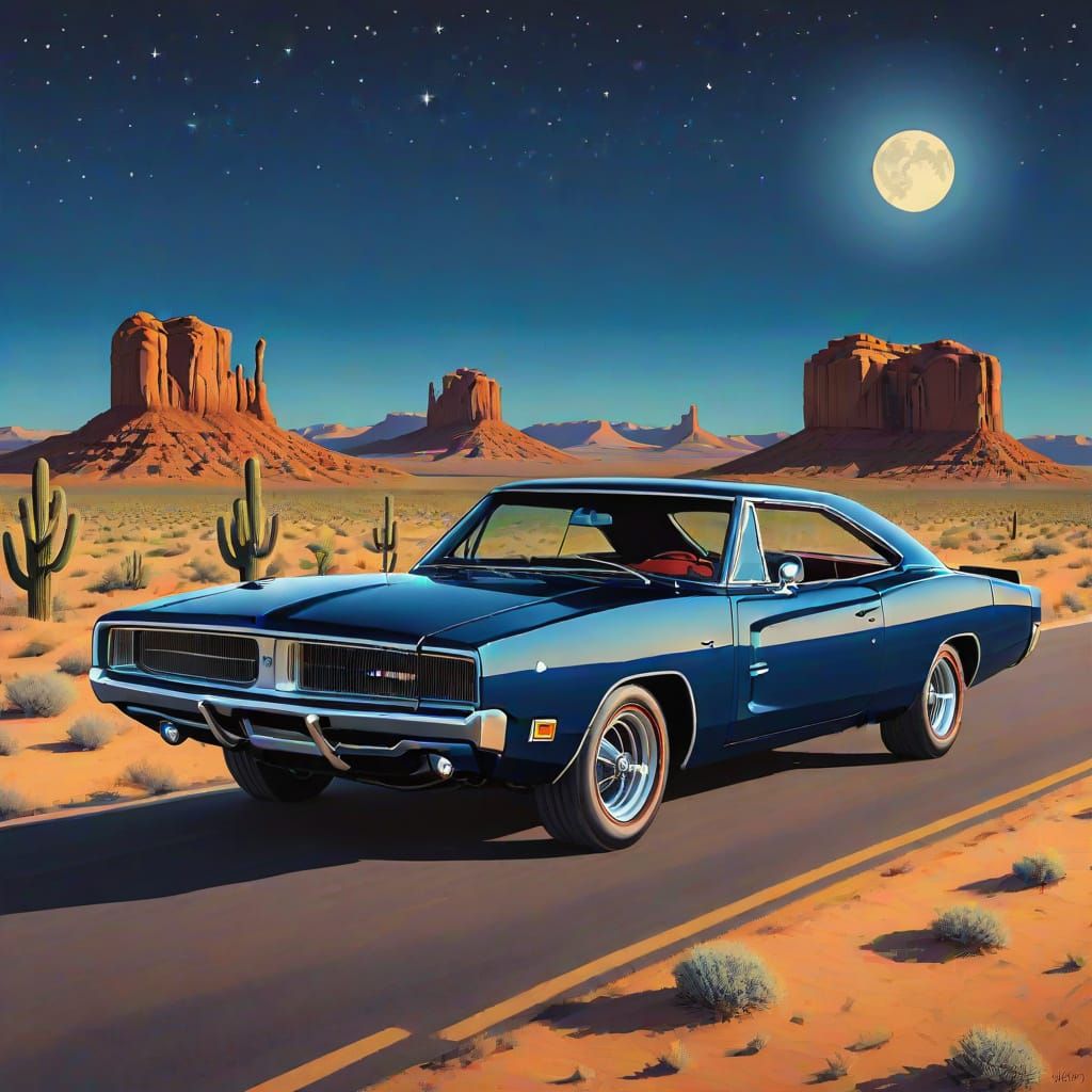 Bumpy ride on a desert highway