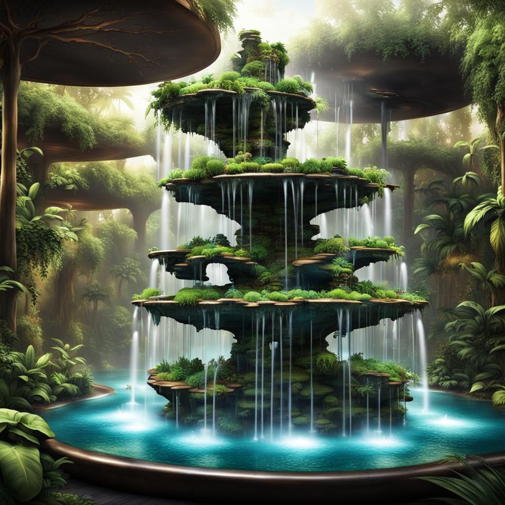 Water fountain  by @PugArtsy