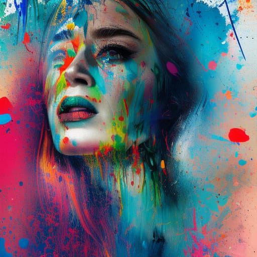 Graffiti Emily Blunt - Ai Generated Artwork - Nightcafe Creator