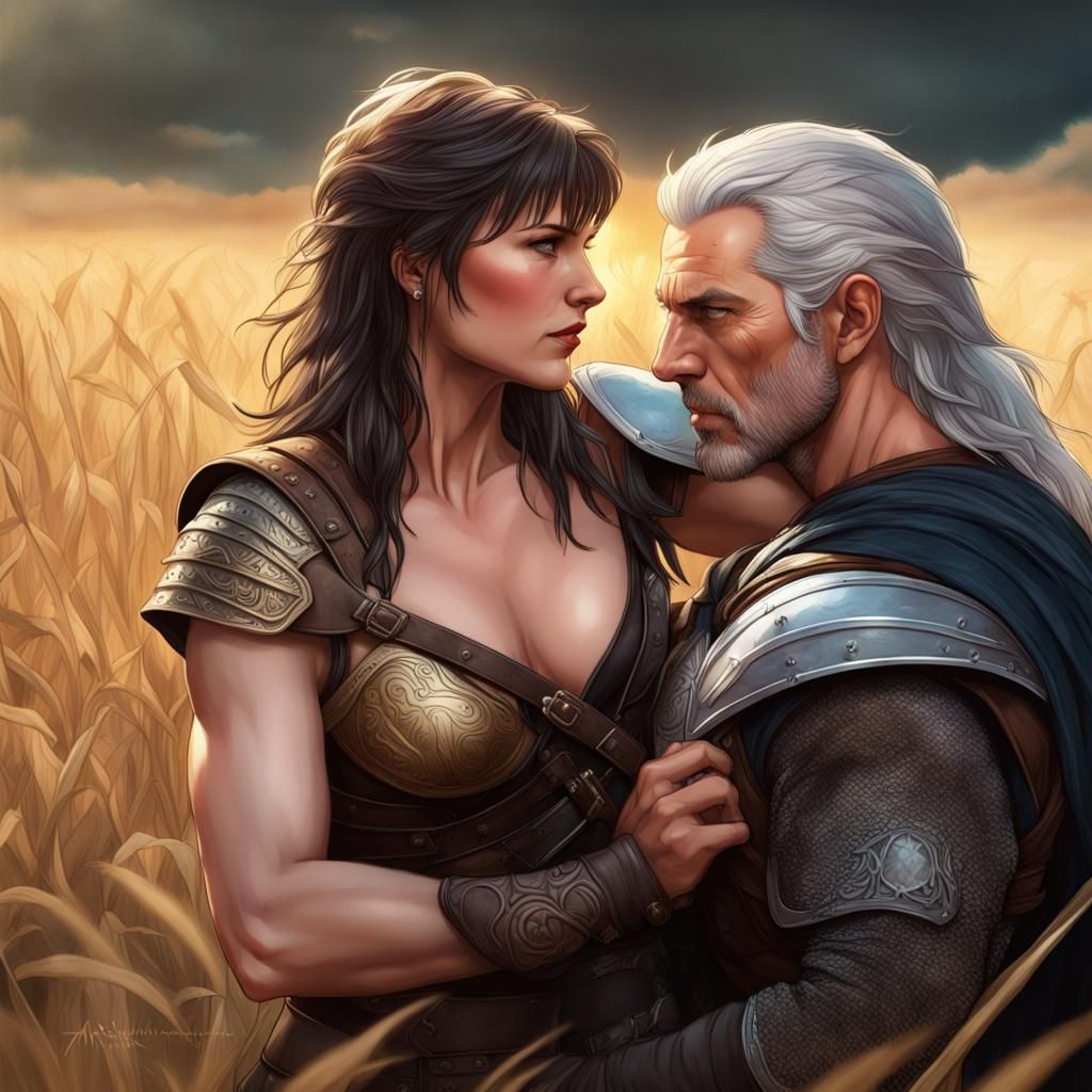 Lucy Lawless Xena Warrior Princess making love to Geralt of ...